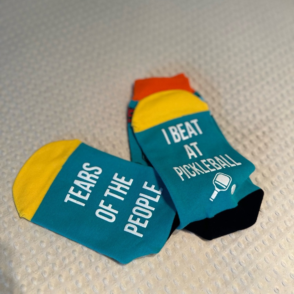 Colorful Pickleball Themed Socks